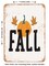 DECORATIVE METAL SIGN - Fall - 2  - Vintage Rusty Look